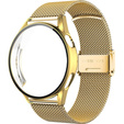 Bransoleta Milanese + Etui z osłoną na ekran do Huawei Watch GT 3 46mm, Złoty