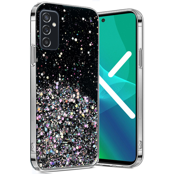 Etui do Samsung Galaxy M52 5G, Glittery, czarne