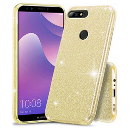 Etui Glitter Case do Huawei Y7 2018, Gold