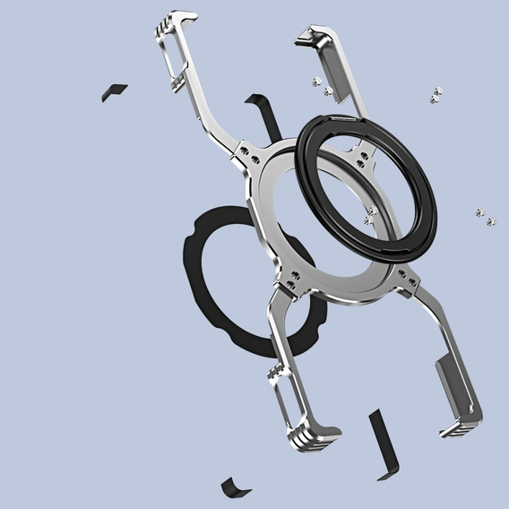 Etui do Redmagic 10 Pro+ / 10 Pro / 9 Pro+ / 9 Pro, Kickstand Bumper, z osłoną obiektywu, do MagSafe, czarne / srebrne