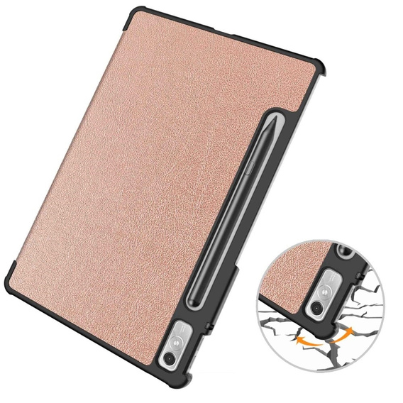 Etui do Lenovo Tab P11 Pro Gen 2 TB132FU TB132XU 11.2", Trójdzielne z miejscem na rysik, Różowe rose gold