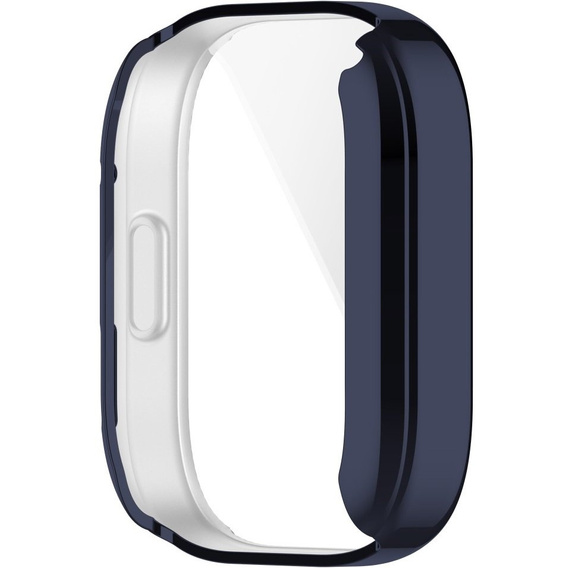 2w1 Etui Silikonowe z Osłoną na Ekran do Xiaomi Redmi Watch 3, Granatowe