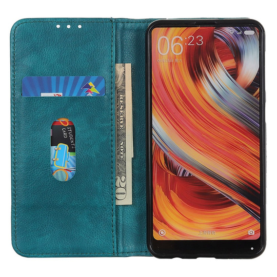 Etui do Samsung Galaxy S25 Ultra, Wallet Litchi Leather, zielone