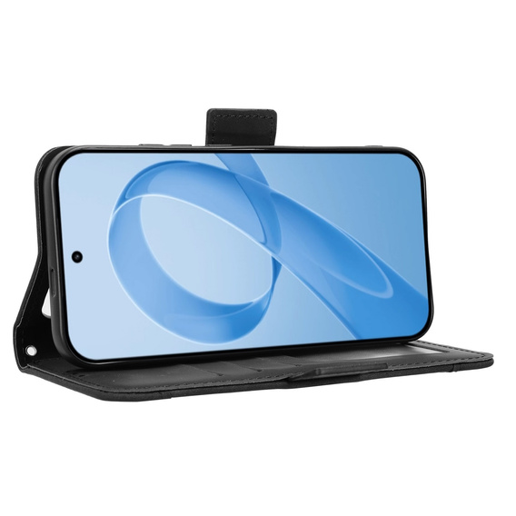 Etui z klapką do Xiaomi Poco F8 Pro, Card Slot, czarne