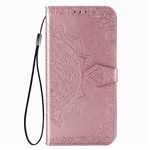 Etui z klapką do Samsung Galaxy M52 5G, Mandala, różowe