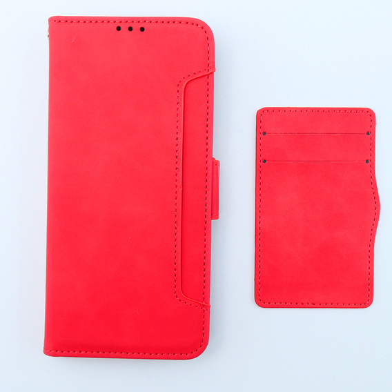 Etui z klapką do Xiaomi 13T / 13T Pro, Card Slot, czerwone