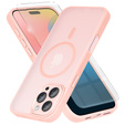 Etui do iPhone 16 Pro, do MagSafe, ERBORD Matt Case, różowy + Szkło na ekran