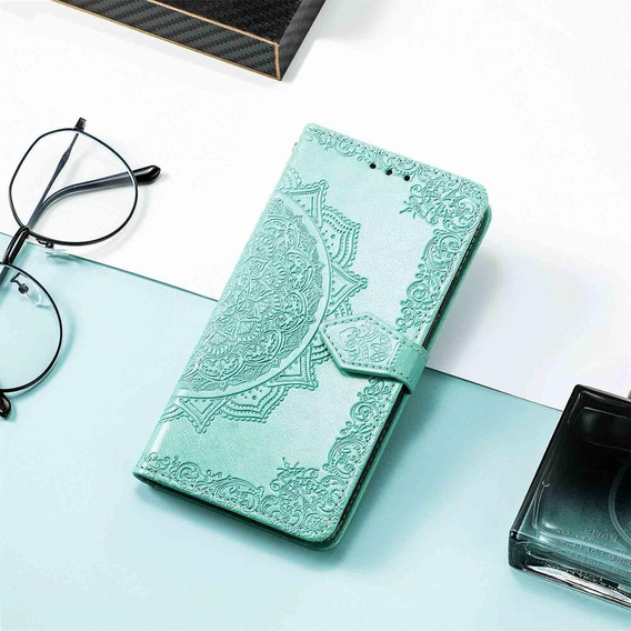 Etui z klapką do Oppo Reno 11F 5G, Mandala, zielone