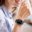 2w1 Etui + Szkło Hartowane do Apple Watch 4/5/6/SE 40mm, Czarne