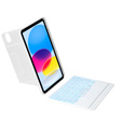 Etui z klawiaturą Bluetooth i touchpadem do iPad 11" 2025 A16 (11 gen.) / iPad 10.9" 2022 (10 gen.) – białe
