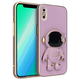 Etui do iPhone X / XS, Astronaut, fioletowe