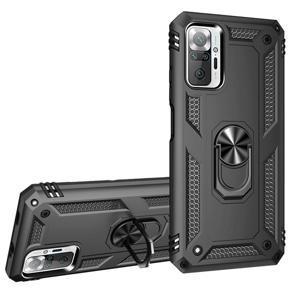 Etui pancerne do Xiaomi Redmi Note 10 Pro, Nox Case Ring, czarne