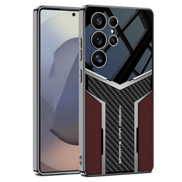 Etui do Samsung Galaxy S25 Ultra GKK Carbon Electro Edge – czerwone
