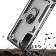 Etui pancerne do Samsung Galaxy S21, Nox Case Ring, srebrne