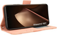 Etui z klapką do Xiaomi 15T, Card Slot, różowe