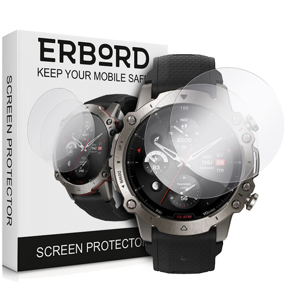 2x Szkło Hartowane ERBORD do Amazfit Falcon, Szybka