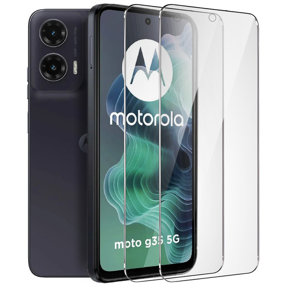 2x Szkło Hartowane do Motorola Moto G35 5G, ERBORD 9H Hard Glass, szybka