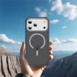 Etui pancerne do iPhone 17 Pro Max, Matt Case, do MagSafe, matowe z szarą ramką