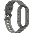 Pasek Silikonowy do Xiaomi Smart Band 10 / 9 / 8, Przezroczysty czarny