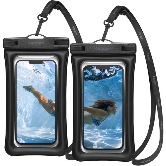 Wodoszczelne i unoszące się na wodzie etui Spigen A610 Universal Waterproof Float Case 2-Pack