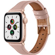 Pasek Skórzany do Apple Watch 1/2/3/4/5/6/7/8/SE 38/40/41mm, Różowy