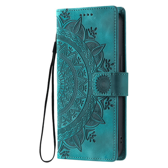 Etui portfelowe z motywem kwiatowym do Motorola Moto G56 5G – Zielone