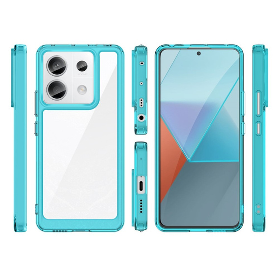 Etui do Xiaomi Redmi Note 13 Pro 5G, Fusion Hybrid, przezroczyste / niebieskie