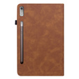 Etui do Lenovo Tab P11 Pro Gen 2 TB132FU TB132XU 11.2", Wallet Pen Slot, brązowe