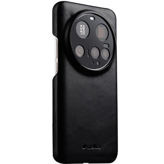 Etui MELKCO do Xiaomi 15 Ultra, skórzane, czarne