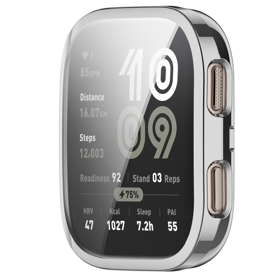 Etui z elastycznego TPU do Amazfit Bip 6 – pełna ochrona i stylowy wygląd - srebrne
