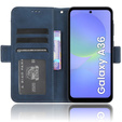 Etui z klapką do Samsung Galaxy A36 5G, Card Slot, granatowe