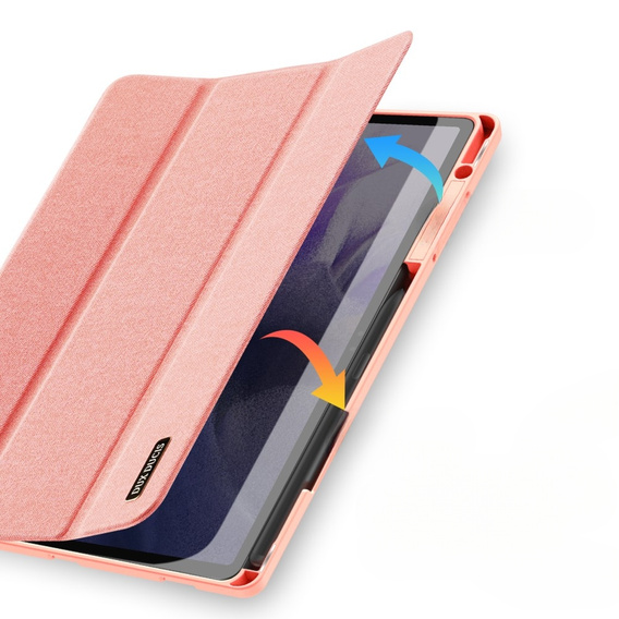 Etui do Samsung Galaxy Tab S9+ 12.4", Dux Ducis Domo, różowe rose gold