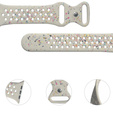 Pasek Silikonowy do Apple Watch 1/2/3/4/5/6/7/8/9/10/11/SE Ultra 1/2/3 42/44/45/46/49mm, Beżowy