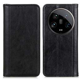 Etui do Xiaomi 14 Ultra, Wallet Litchi Leather, czarne
