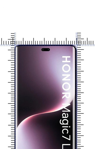 Szkło Hartowane 3D do Honor Magic 7 Lite, czarna ramka