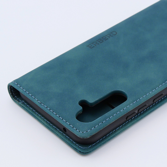 Etui do Samsung Galaxy A34 5G, ERBORD Vintage portfel z klapką, niebieskie