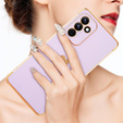 Etui do Samsung Galaxy A55 5G, Electro heart, fioletowe + Szkło Full Glue Ceramic
