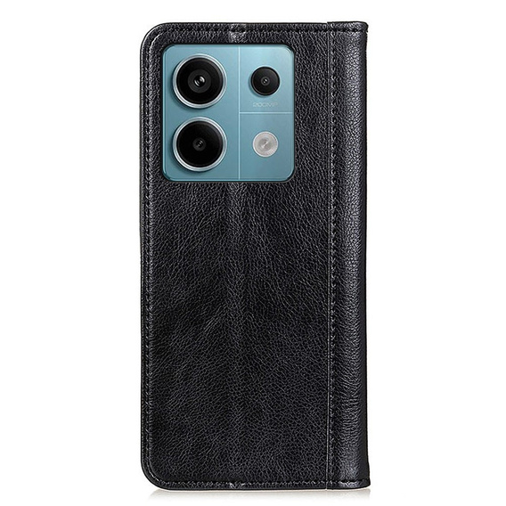 Etui do Xiaomi Redmi Note 13 Pro 5G, Wallet Litchi Leather, czarne