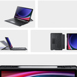 Etui z klawiaturą do Samsung Galaxy Tab S9+ Plus / S9 FE+ Plus / S10+ Plus, Dux Ducis DK Series, czarne