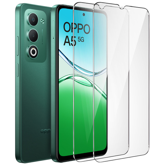 2x Szkło Hartowane do Oppo A5 5G / A5m, ERBORD 9H Hard Glass, szybka