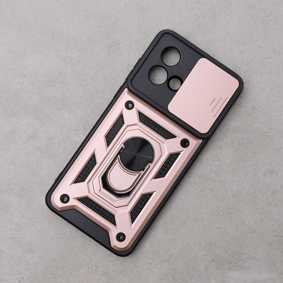 Etui pancerne do Motorola Moto G84 5G, CamShield Slide, różowe rose gold