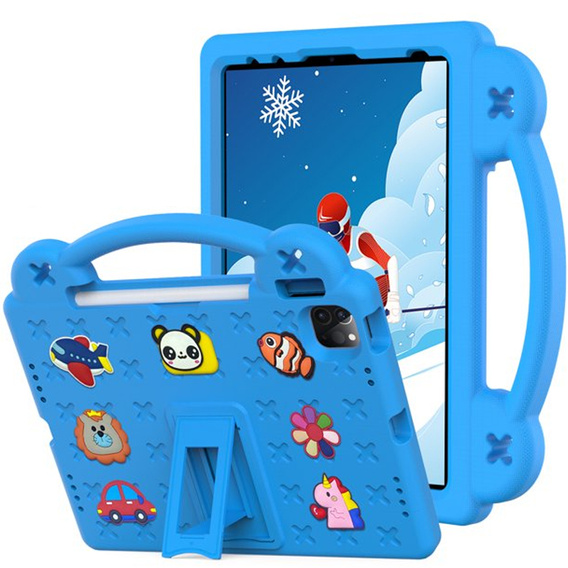 Etui do iPad 11" 2025 A16 (11 gen.) / iPad 10.9" 2022 (10 gen.), Cute Patterns, z podstawką, Niebieskie