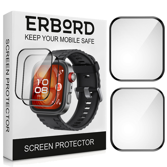 2x Szkło Hybrydowe ERBORD do Huawei Watch Fit 4 Pro