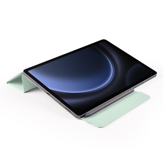 Magnetyczne etui origami do Samsung Galaxy Tab S10 Lite / S10 FE / S9 FE / S9 – jasnozielone