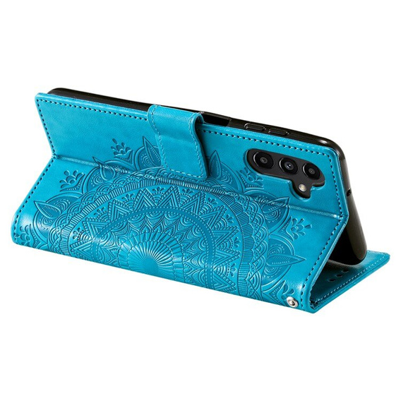 Etui z klapką do Samsung Galaxy A55 5G, Mandala, niebieskie