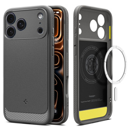 Etui Spigen do iPhone 17 Pro Max, Rugged Armor MagSafe, Grey