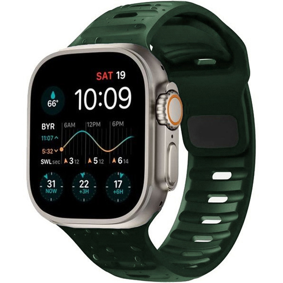 Pasek Silikonowy do Apple Watch 1/2/3/4/5/6/7/8/9/10/11/SE Ultra 1/2/3 42/44/45/46/49mm, Zielony