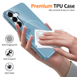 Etui do Samsung Galaxy S25 FE, Silicone Lite, do MagSafe ze smyczką, niebieskie