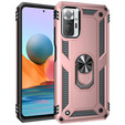 Etui pancerne do Xiaomi Redmi Note 10 Pro, Nox Case Ring, różowe rose gold