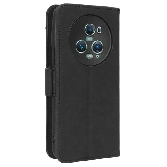 Etui z klapką do Honor Magic 5 Pro 5G, Card Slot, czarne